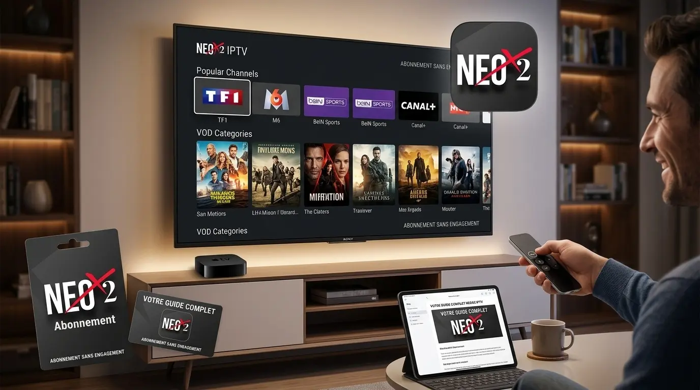 Abonnement Neox2 IPTV - Interface et catalogue 4K