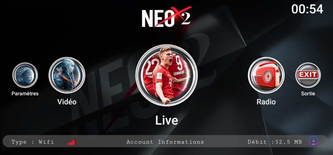 Abonnement 12 mois NeoX2 IPTV